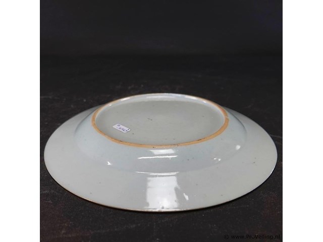 Famille rose chinees porseleinen 18e eeuws bord - afbeelding 4 van  5