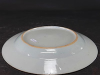 Famille rose chinees porseleinen 18e eeuws bord - afbeelding 4 van  5