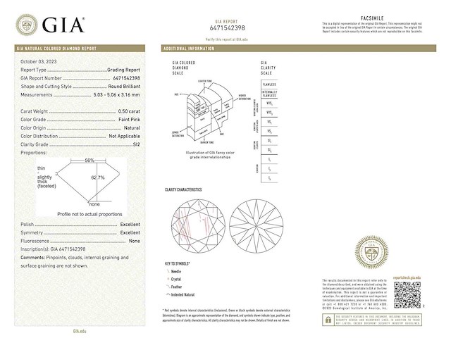 Fancy colour diamant 0.50 carat natuurlijke fancy colour diamant - afbeelding 2 van  3