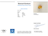 Fancy colour diamant 1.05 carat gecertificeerd - afbeelding 2 van  3