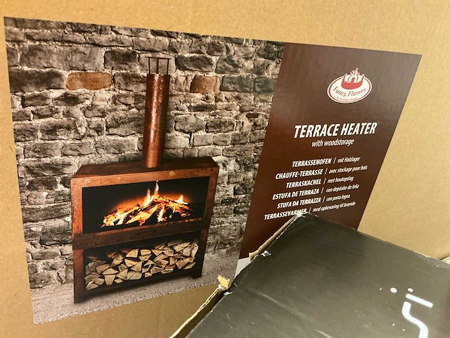 Fancy flames ff519 terras kachel met houtopslag (2x) - afbeelding 2 van  2