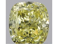 Fancy geel kussenvorm diamant 0.40 carat gia gecertificeerd