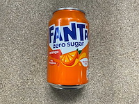 Fanta 33cl zero sugar partij blik frisdrank - afbeelding 1 van  2