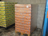 Fanta blikken 0,33 liter. 2376 blikken op pallet. tht 8-2026.