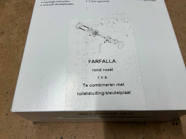 Farfella rond rozet deurbeslag (54x) - afbeelding 2 van  3