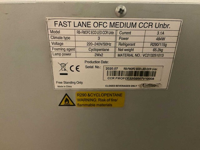 Fast lane - rb-fmofc eco led - koelvitrine - afbeelding 1 van  2
