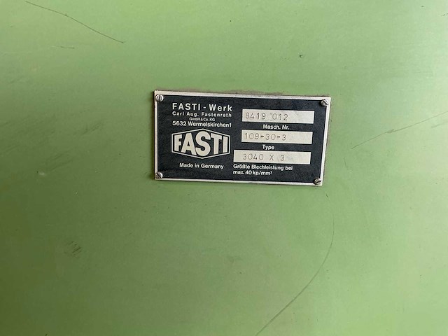 Fasti - 109-30-3, 3040x3mm - roll bending machine - afbeelding 5 van  13
