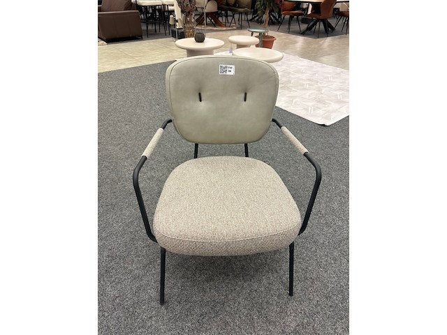Fauteuil amber, microvezel/geweven, taupe - afbeelding 1 van  5