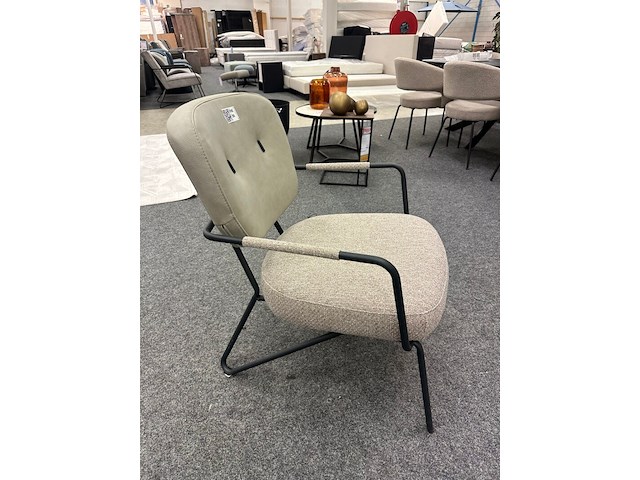 Fauteuil amber, microvezel/geweven, taupe - afbeelding 4 van  5