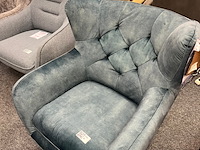 Fauteuil amerika, velvet blauw - afbeelding 1 van  5