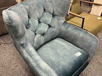 Fauteuil amerika, velvet blauw - afbeelding 2 van  5