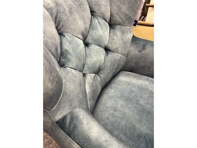 Fauteuil amerika, velvet blauw - afbeelding 4 van  5