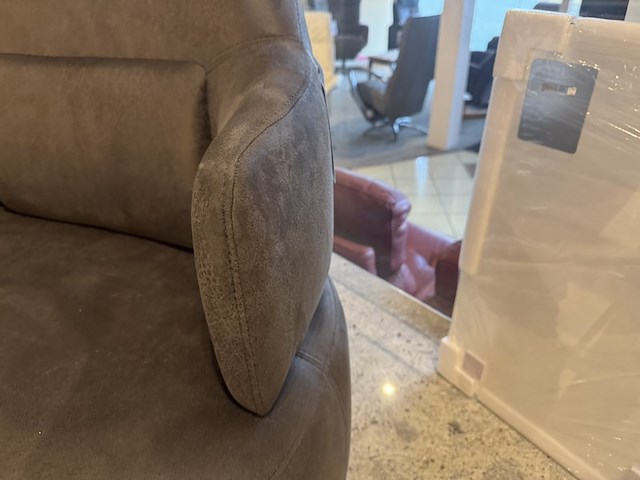 Fauteuil, antraciet leer, design - afbeelding 4 van  4