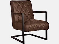 Fauteuil, antraciet microvezelstof, metalen onderstel - afbeelding 5 van  5