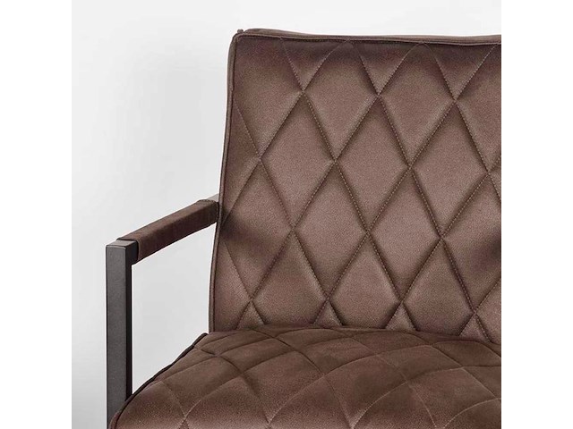 Fauteuil, antraciet microvezelstof, metalen onderstel - afbeelding 3 van  5