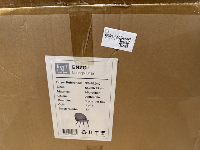 Fauteuil, antraciet microvezelstof, metalen onderstel - afbeelding 1 van  1