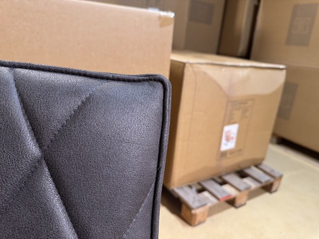 Fauteuil, antraciet microvezelstof, zwart metalen onderstel - afbeelding 5 van  5