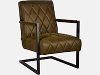 Fauteuil, army microvezelstof, metalen onderstel - afbeelding 4 van  7