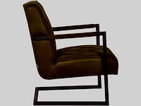 Fauteuil, army microvezelstof, metalen onderstel - afbeelding 4 van  6