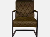 Fauteuil, army microvezelstof, metalen onderstel - afbeelding 5 van  6