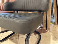 Fauteuil, army microvezelstof, metalen onderstel - afbeelding 3 van  3