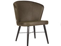 Fauteuil, army microvezelstof, metalen onderstel - afbeelding 1 van  1