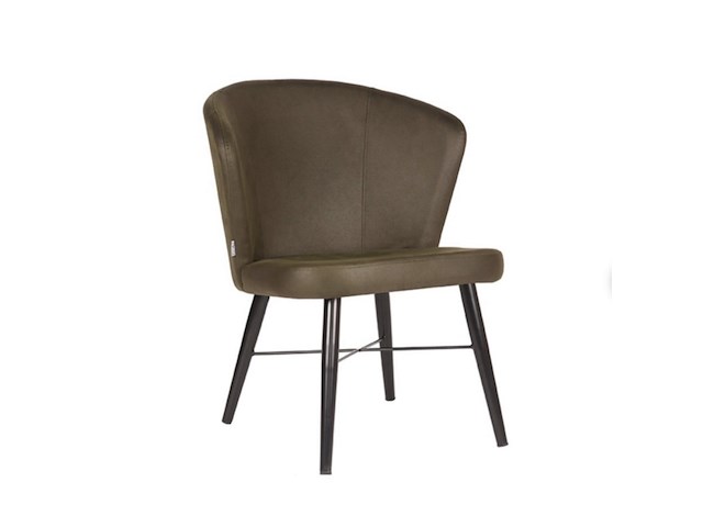 Fauteuil, army microvezelstof, metalen onderstel - afbeelding 1 van  1