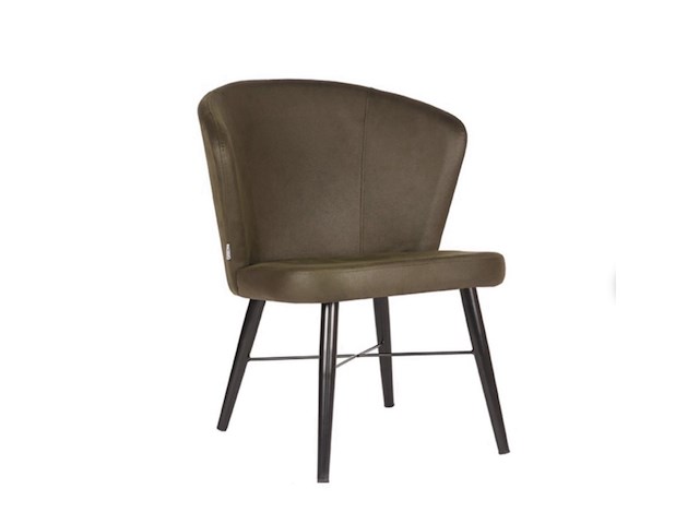 Fauteuil, army microvezelstof, metalen onderstel - afbeelding 1 van  1