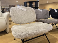 Fauteuil, beige stof, zwart onderstel - afbeelding 2 van  4