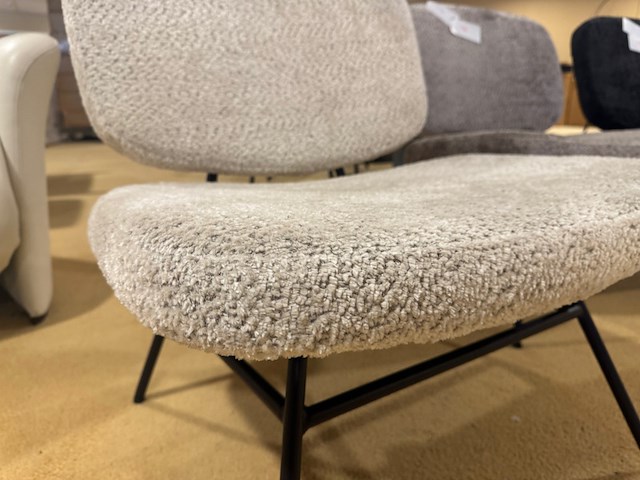 Fauteuil, beige stof, zwart onderstel - afbeelding 3 van  4