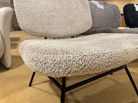 Fauteuil, beige stof, zwart onderstel - afbeelding 3 van  4