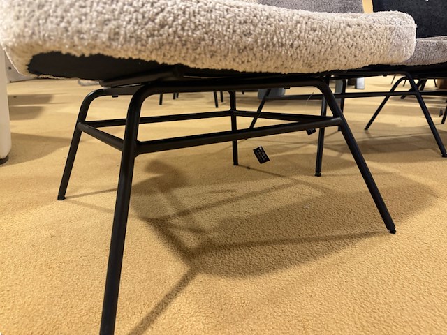 Fauteuil, beige stof, zwart onderstel - afbeelding 4 van  4