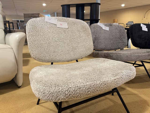 Fauteuil, beige stof, zwart onderstel - afbeelding 2 van  4
