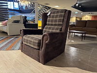 Fauteuil, bruin/ruit - afbeelding 2 van  3