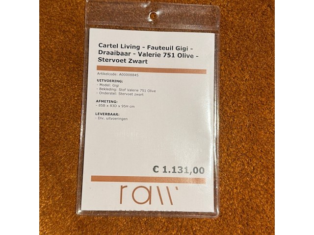 Fauteuil, cartel living, gigi, olive, draaibaar - afbeelding 2 van  4