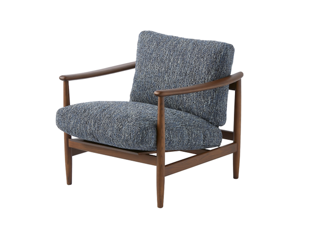 Fauteuil chair todd boho polspotten, blauw - afbeelding 1 van  7