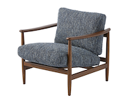 Fauteuil chair todd boho polspotten, blauw - afbeelding 1 van  7