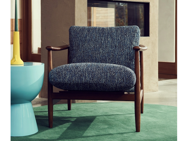 Fauteuil chair todd boho polspotten, blauw - afbeelding 2 van  7