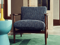 Fauteuil chair todd boho polspotten, blauw - afbeelding 2 van  7