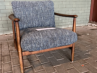 Fauteuil chair todd boho polspotten, blauw - afbeelding 3 van  7