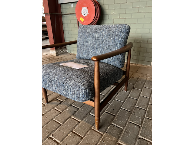 Fauteuil chair todd boho polspotten, blauw - afbeelding 4 van  7