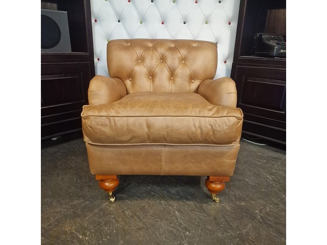 Fauteuil chesterfield, bolton, bruin - afbeelding 1 van  4