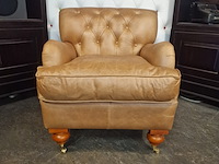 Fauteuil chesterfield, bolton, bruin - afbeelding 1 van  4