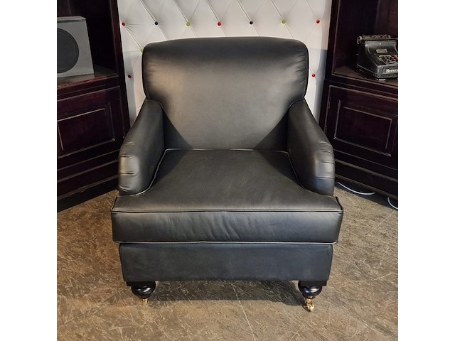 Fauteuil chesterfield, bolton, zwart - afbeelding 1 van  5