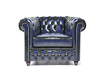 Fauteuil chesterfield, brighton, blauw, bestaand model - afbeelding 1 van  4