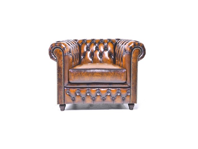 Fauteuil chesterfield, brighton, bruin - afbeelding 1 van  5