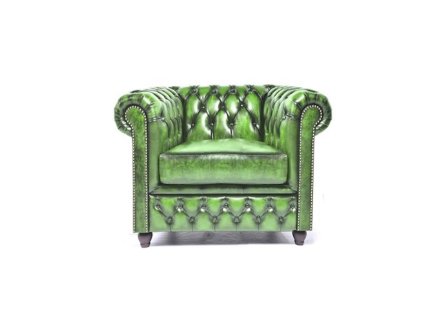 Fauteuil chesterfield, brighton, groen - afbeelding 1 van  4