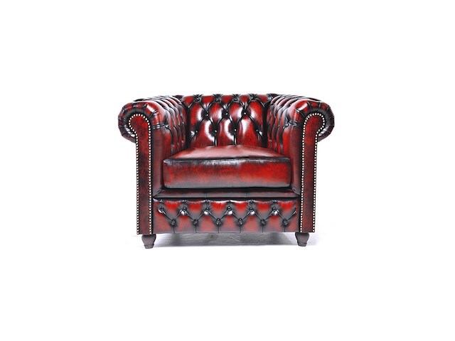 Fauteuil chesterfield, brighton, rood - afbeelding 1 van  4