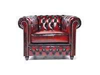 Fauteuil chesterfield, brighton, rood - afbeelding 1 van  4
