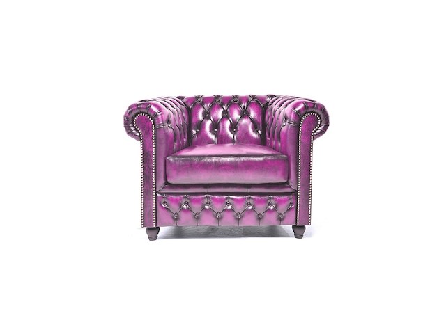 Fauteuil chesterfield, brighton, roze - afbeelding 1 van  5